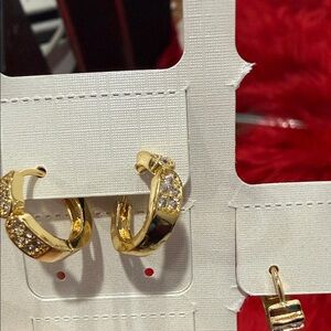 Elegant Gold and Silver Hoop Earrings